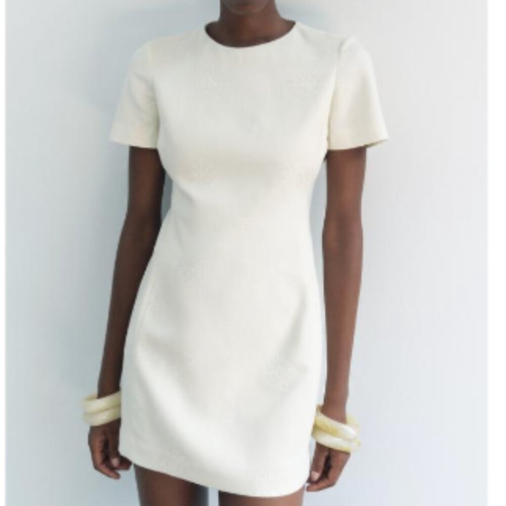 Zara EMBROIDERED MINI DRESS ZW COLLECTION